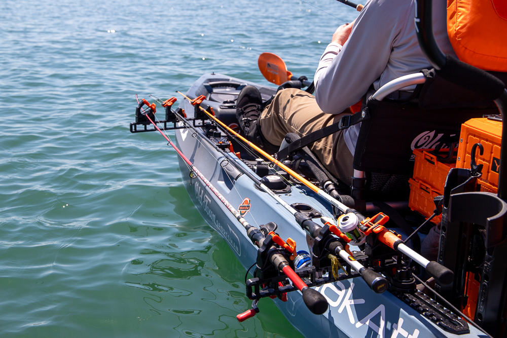 horizontal rod staging solutions for old town fishing kayaks