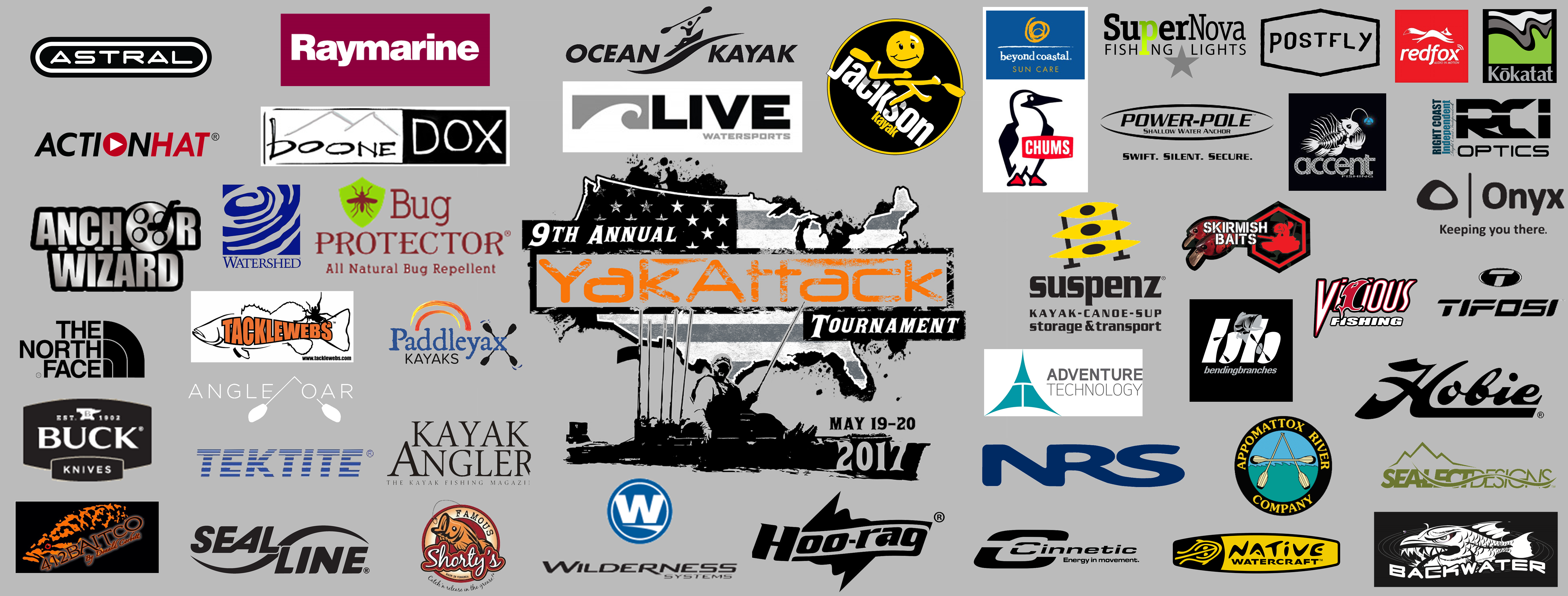 2017 9th Annual YakAttack Kayak Fishing Tournament - 2017 Sponsors