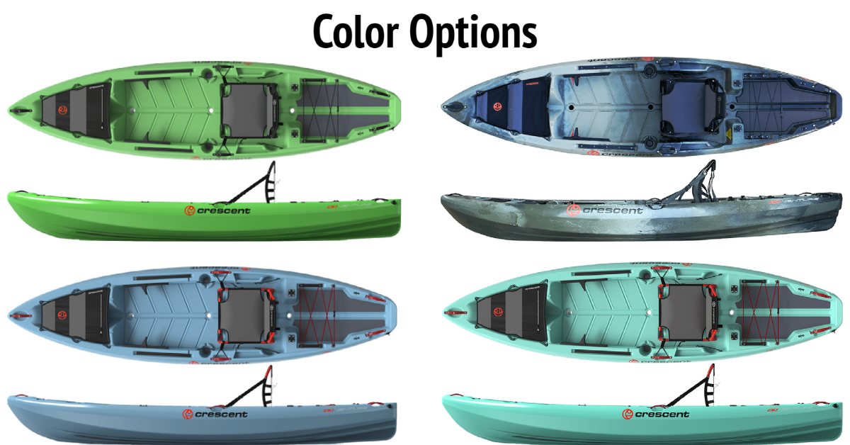 Crescent Kayaks Ck1 Venture Fishing Kayak Color Options