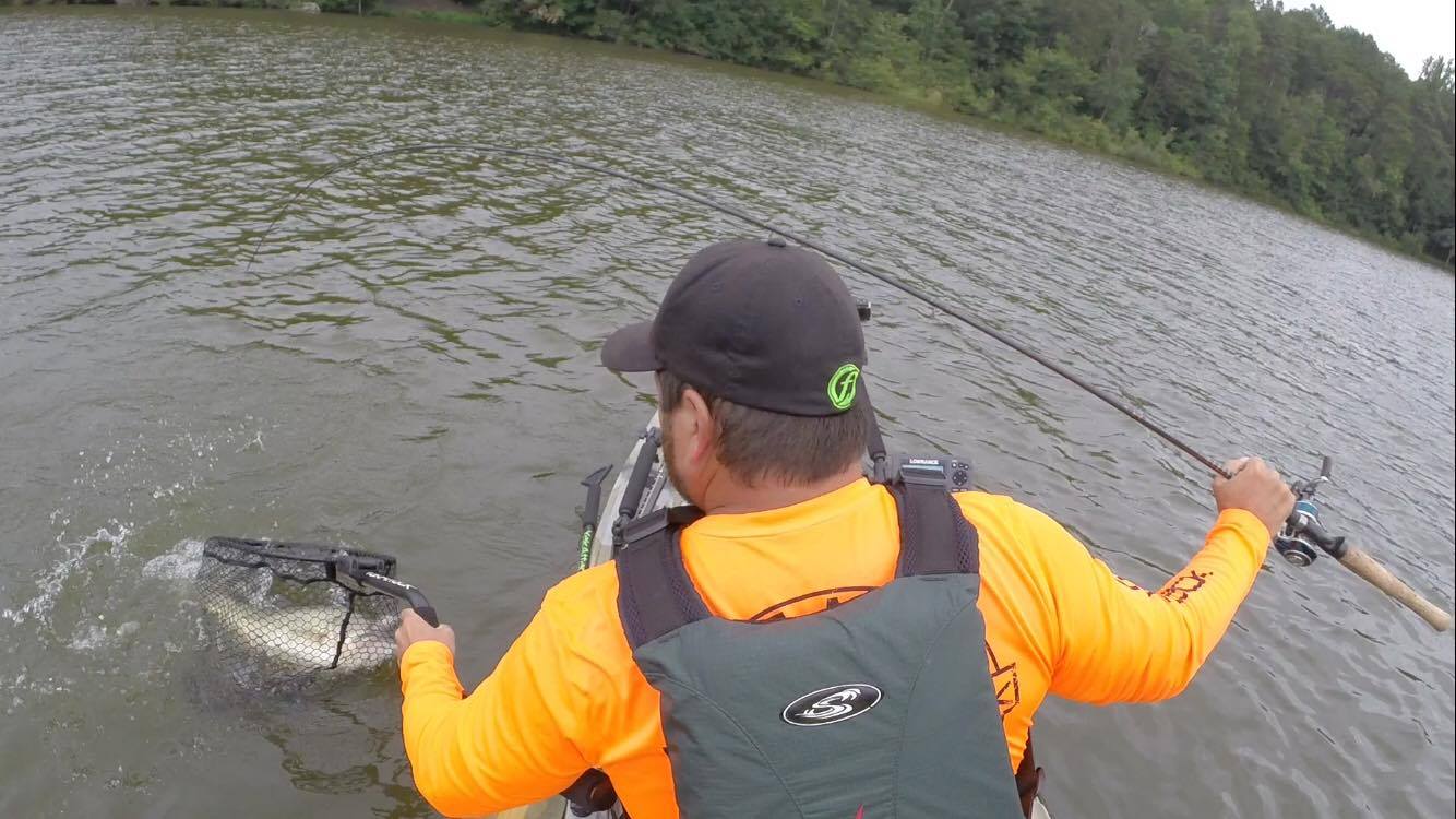 YakAttack Team member- Kayak Fishing with Leverage Landing Net