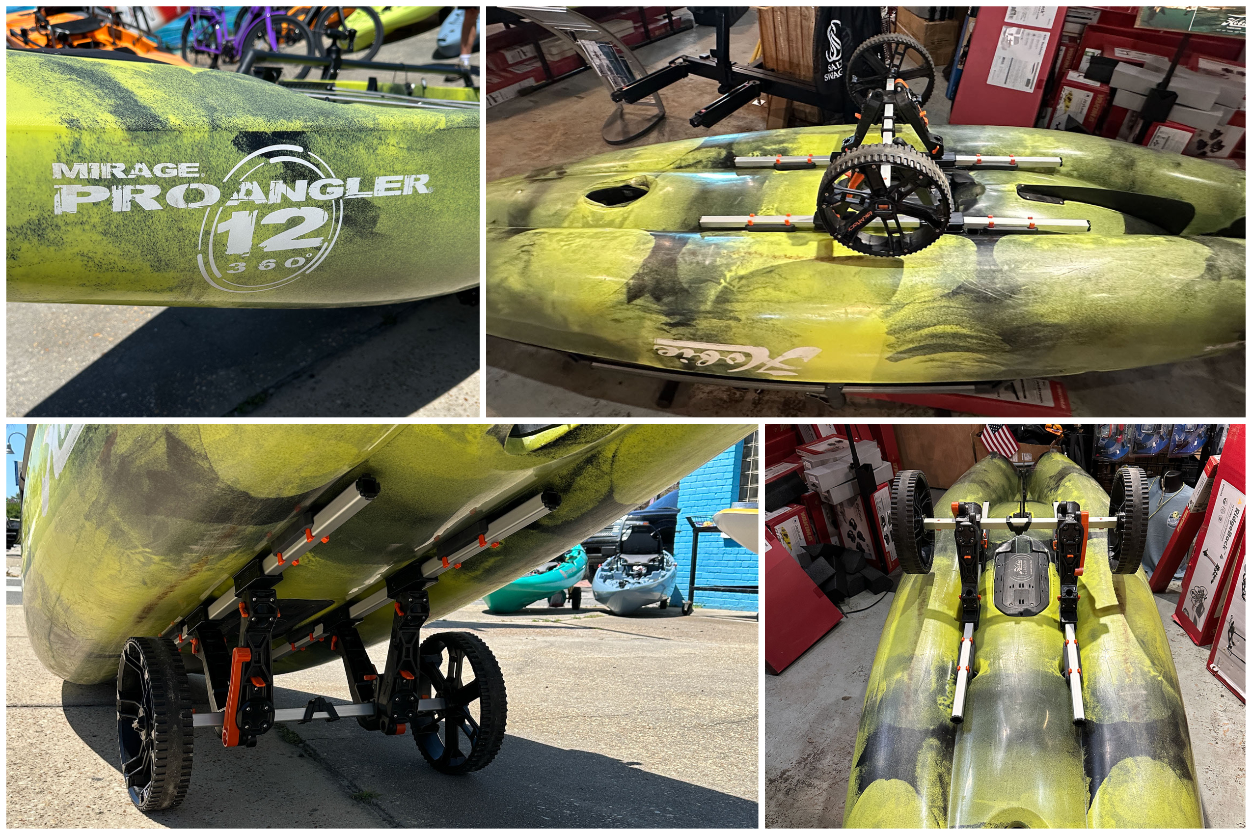 YakAttack Kayak Cart with the HOBIE PRO ANGLER 12