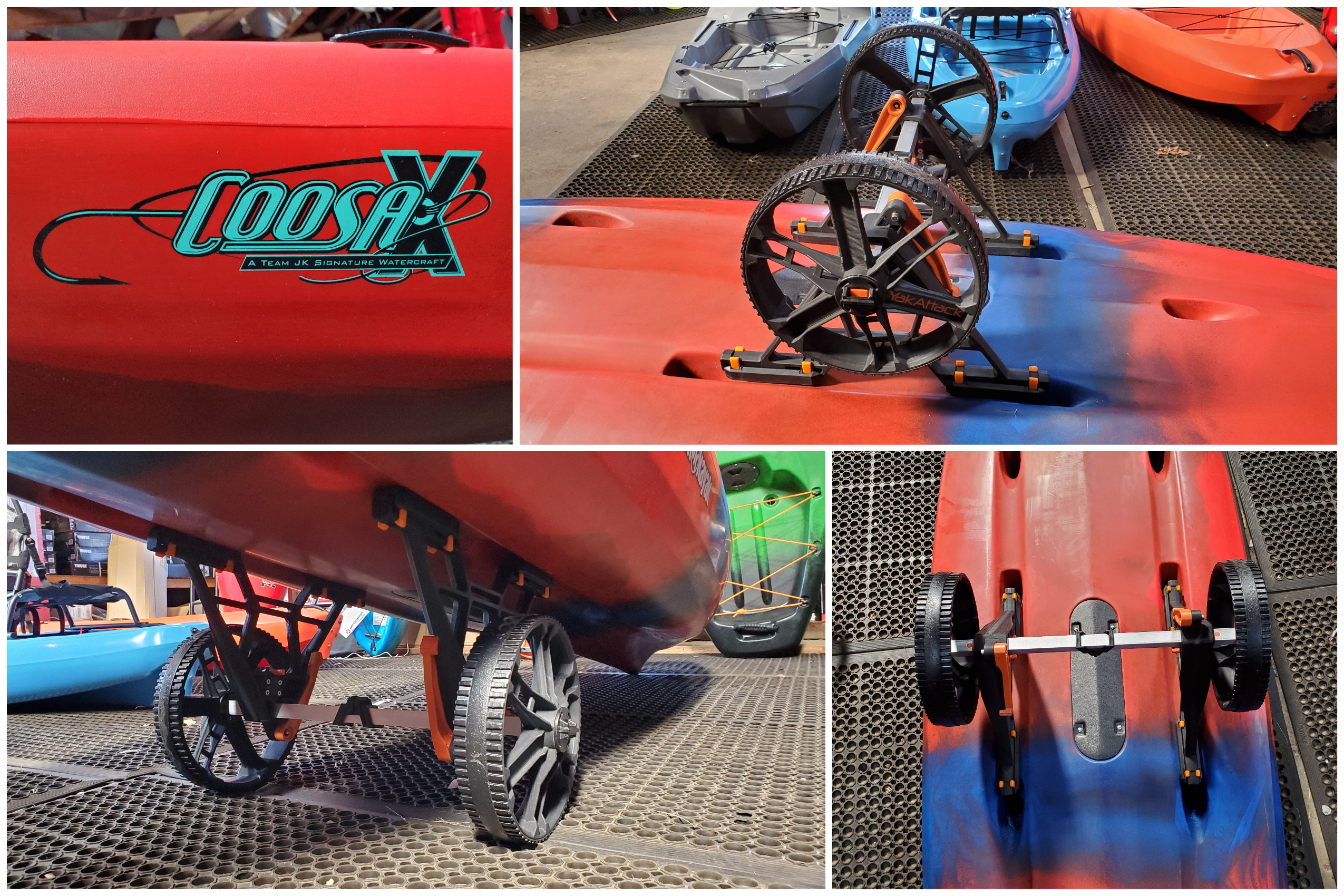 Jackson Coosa X with YakAttack TowNStow Bunkster Kayak Cart