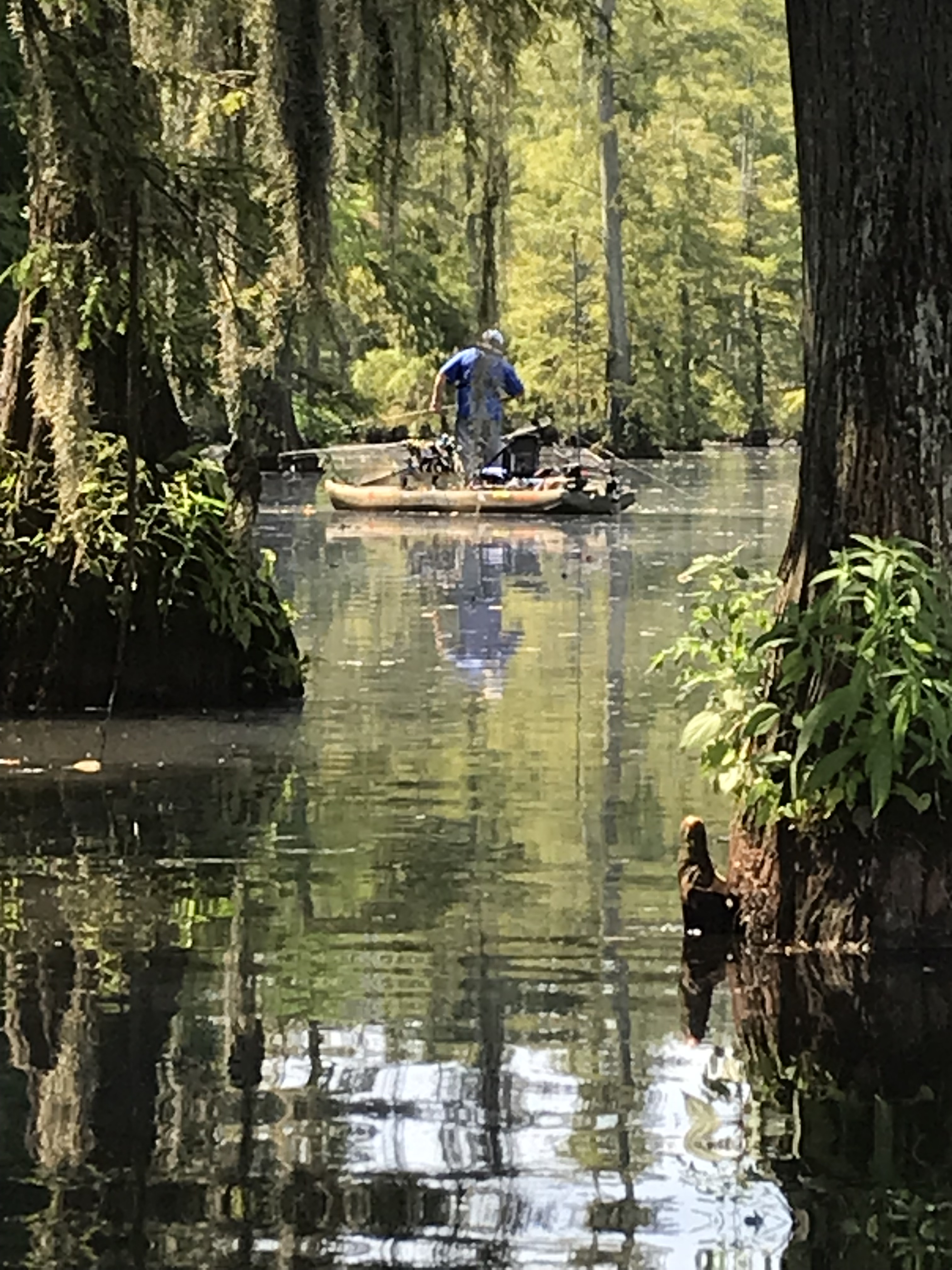 Bass Fishing the swap with Brad Case in his Native Titan fishing kayak