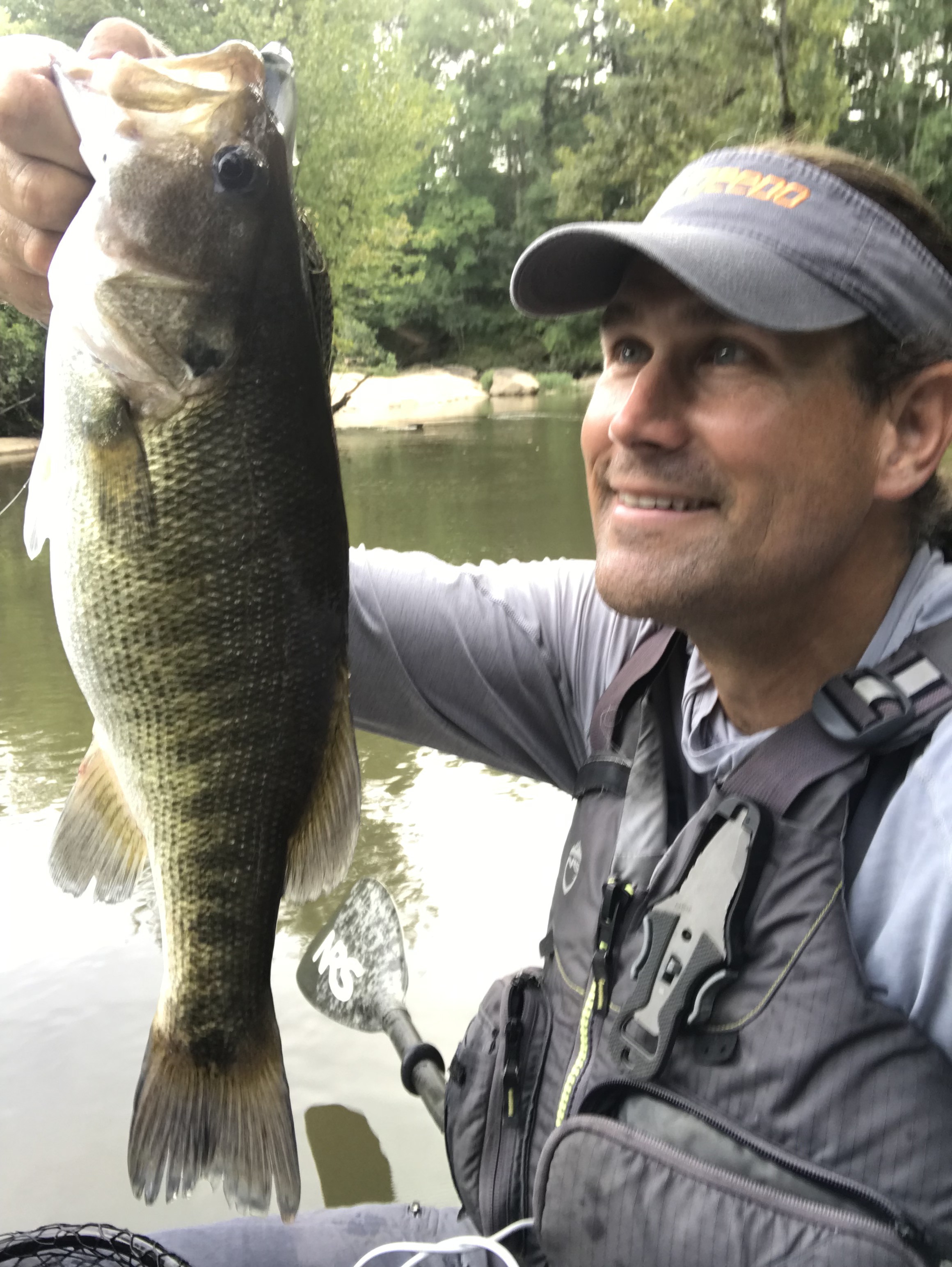 Georgia Shoal Bass with Jeff Little of Torqeedo kayak fishing