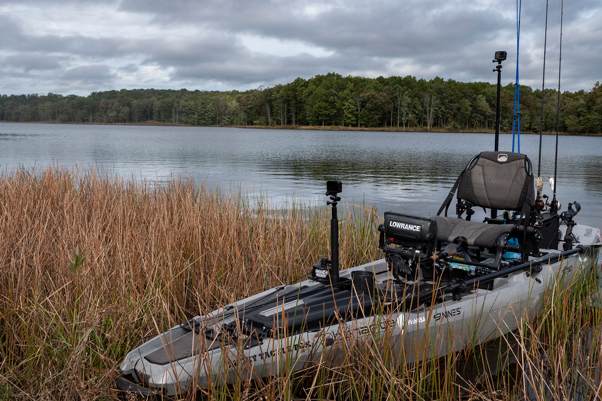 Chad Hoover's Bonafide Kayak SS127 outfitted with YakAttack gear