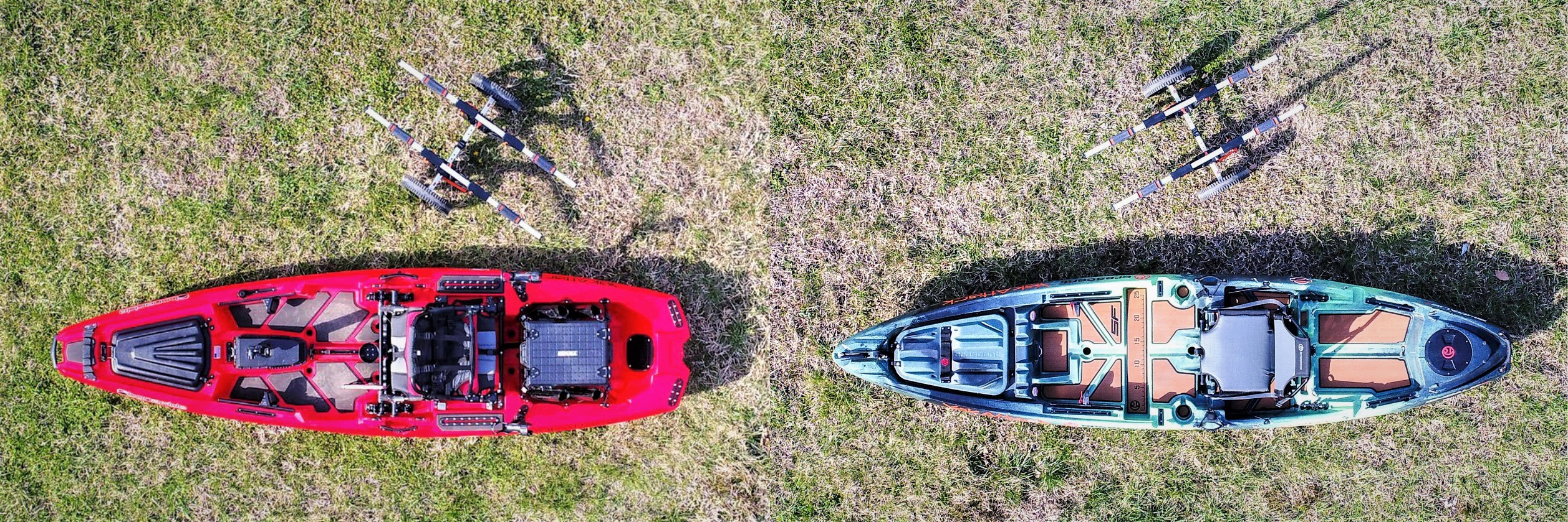 Loading Bonafide SS107 and Crescent Shoalie SF with YakAttack TowNStow BarCart kayak cart