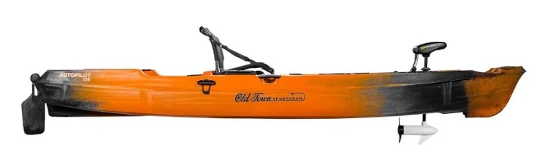 Old town sportsman autopilot 136 with matching yakattack blackpak kayak fishing crate Ember