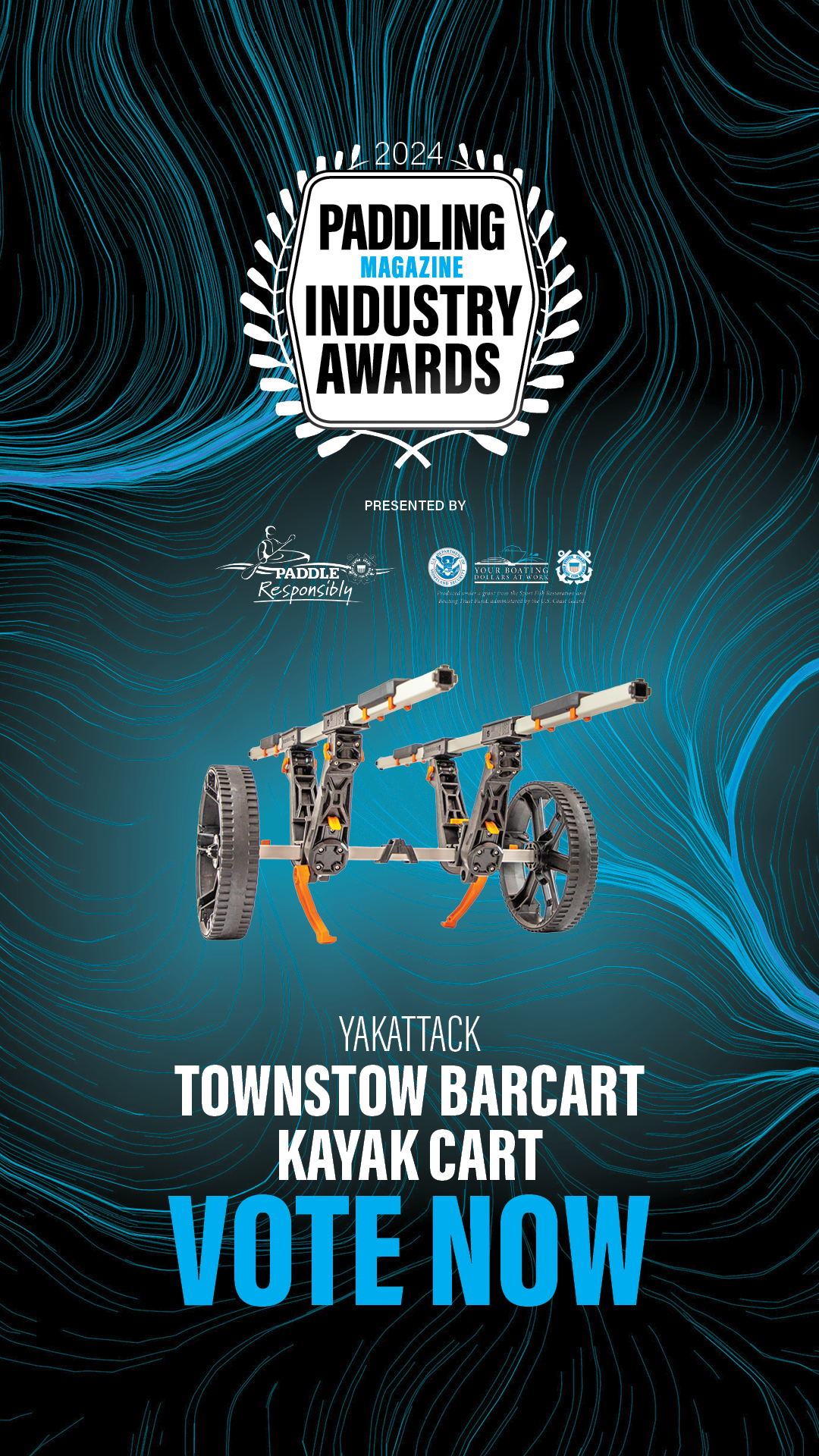 2024 Paddling Magazine Industry Awards - YakAttack BarCart Kayak Cart