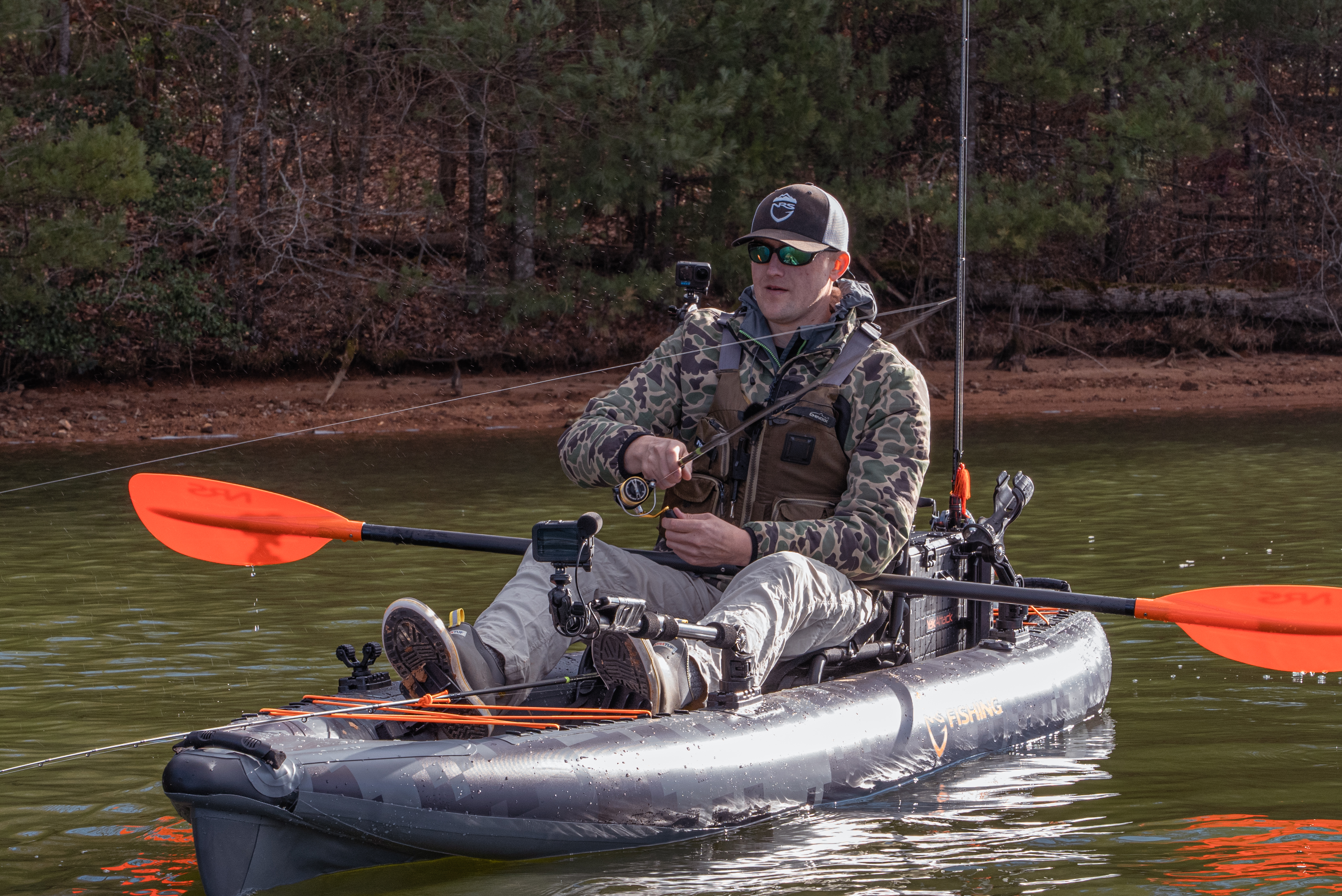 The NRS Pike 126 Pro Inflatable Fishing Kayak - YakAttack