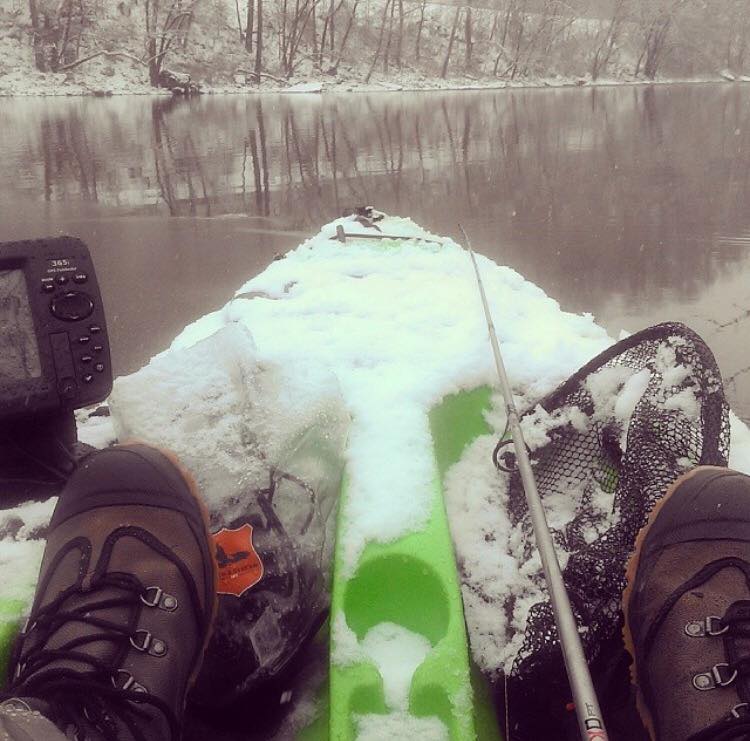 Kayak Fishing in the Winter