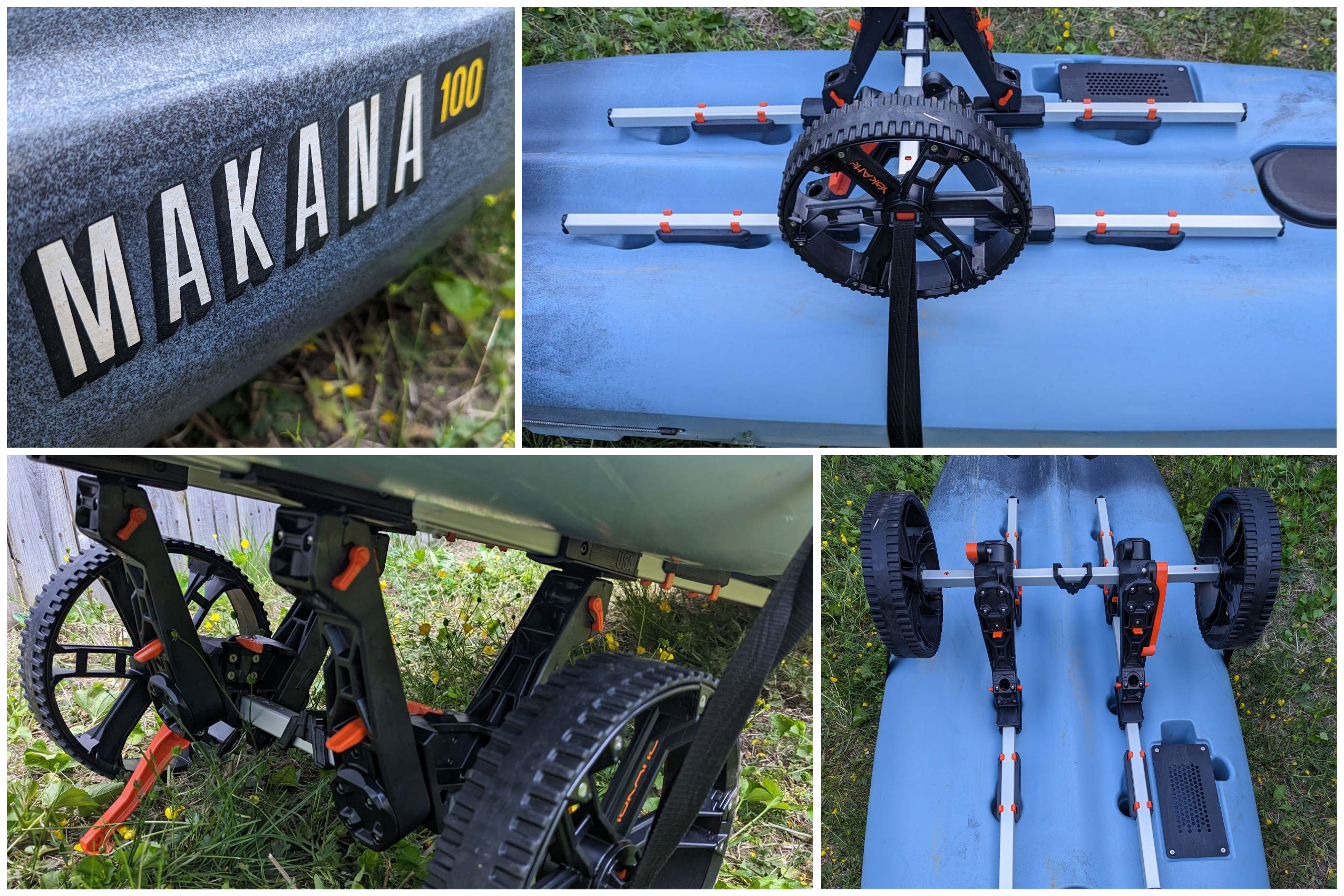 VIBE KAYAKS MAKANA 100 with the yakattack townstow kayak cart