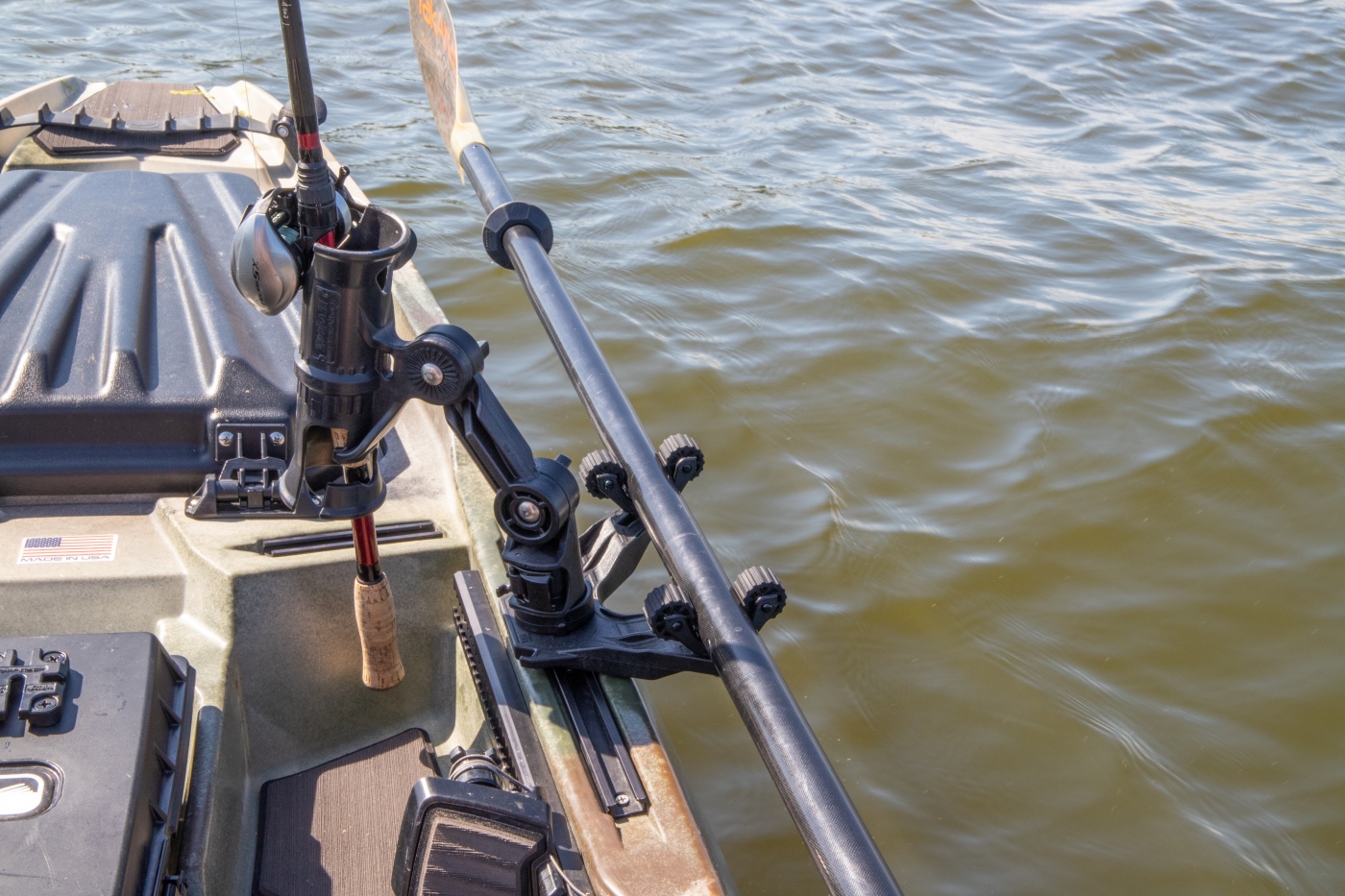 DoubleHeader with RotoGrips Bonafide SS127 Fishing Kayak